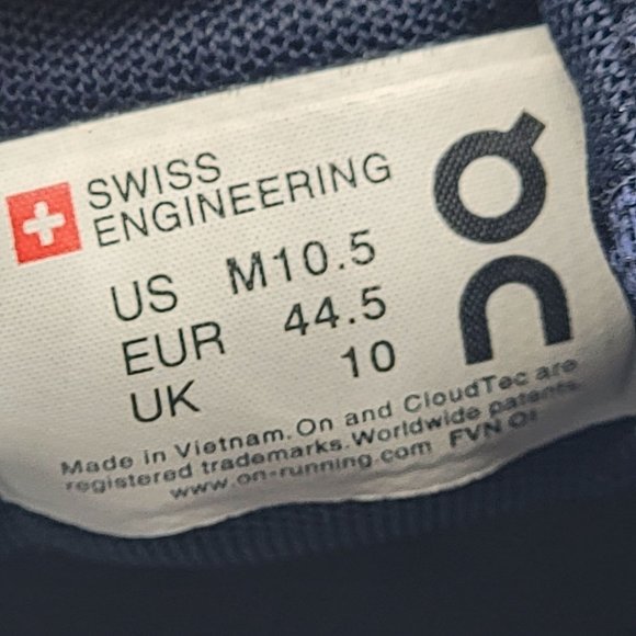 On Cloud Cloudswift Mens 10.5 Cloudtec Running Shoes Blue Helion Athletic - Picture 7 of 13